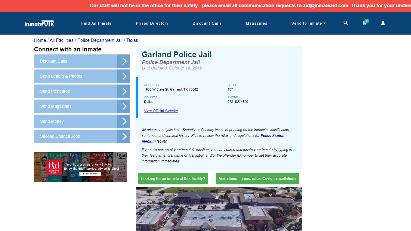 Garland Police Jail | Inmate Locator